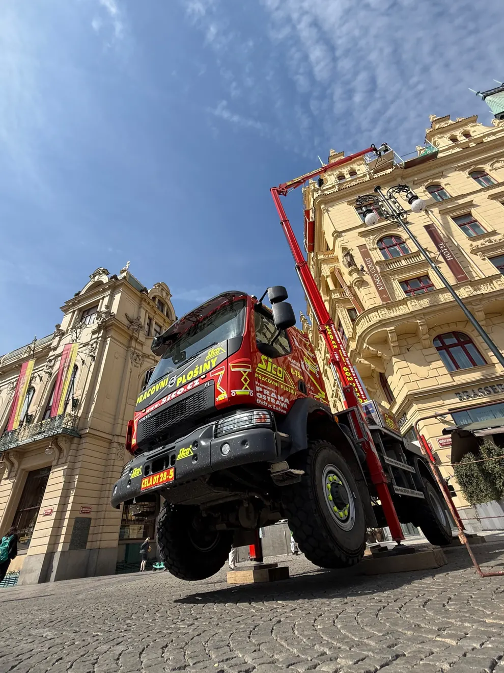 Restoration work near Namesti Republiky in Prague