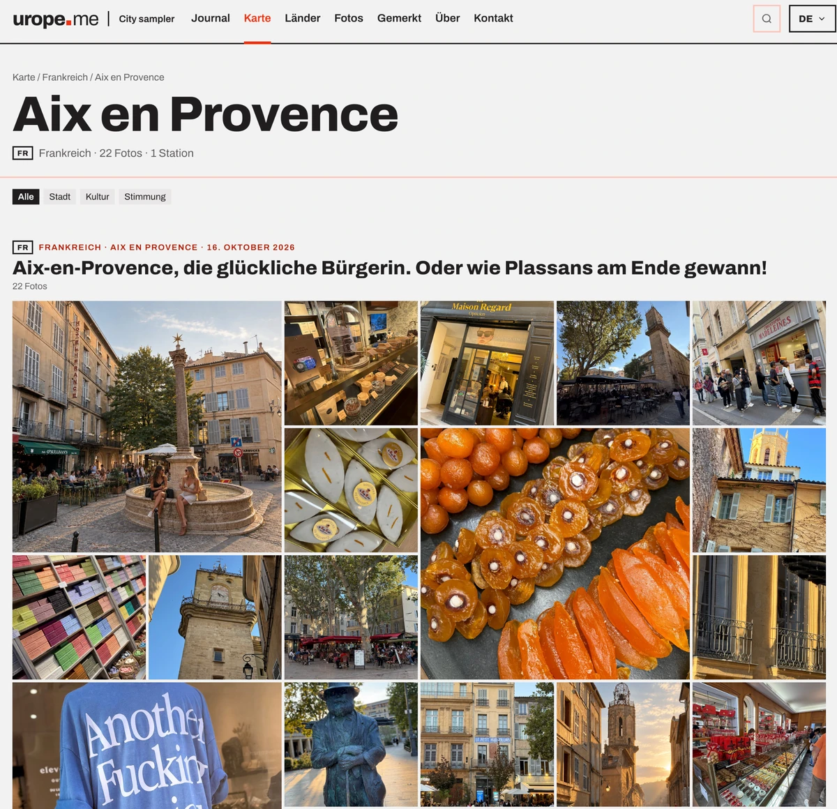 Aix-en-Provence — aperçu du reportage photographique UROPE.ME